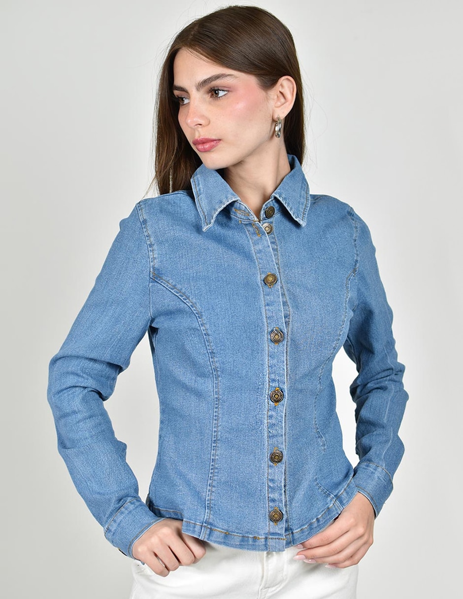 Camisa de algodón manga larga para mujer Camisa de algodón manga larga para mujer