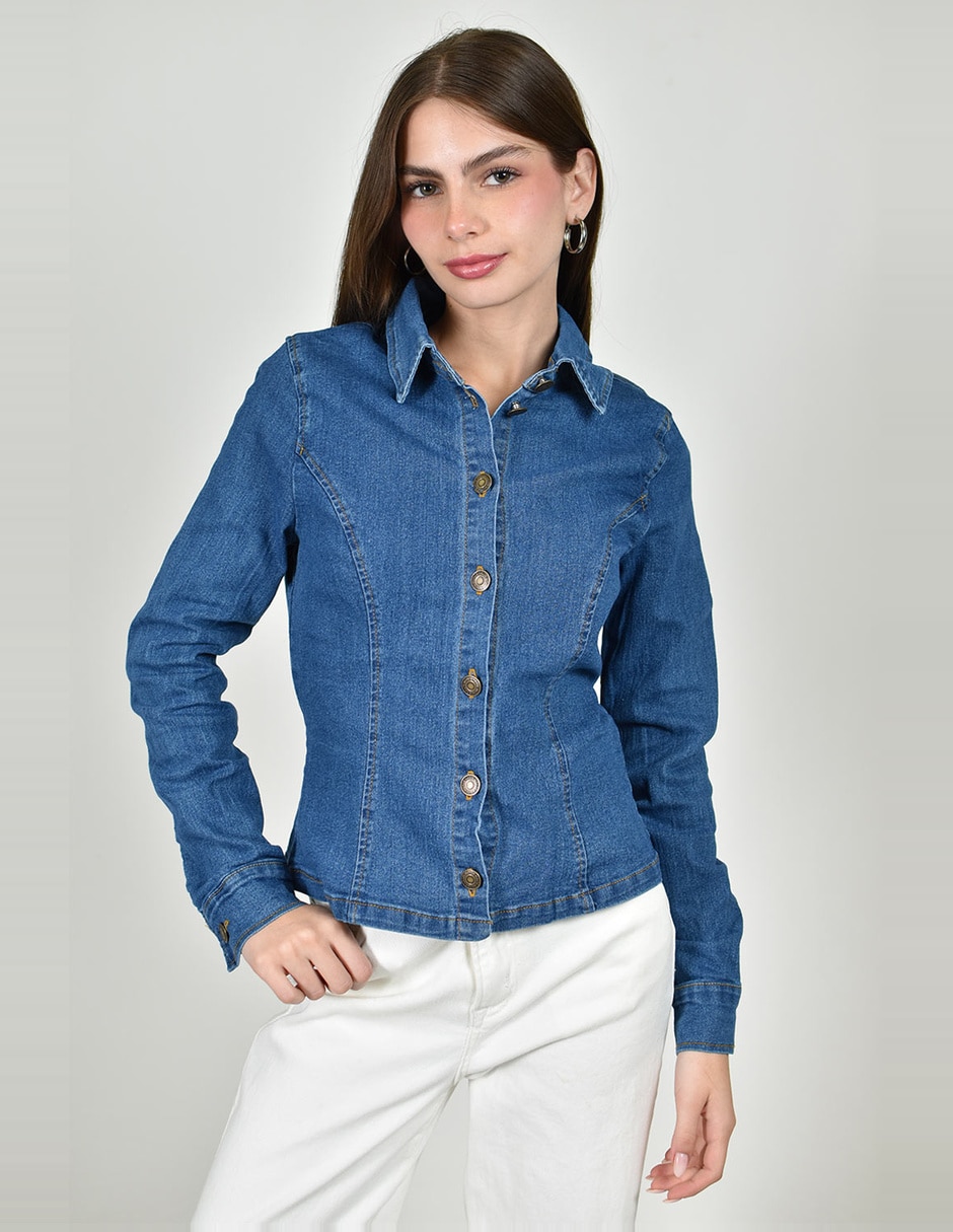 Camisa de algodón manga larga para mujer Camisa de algodón manga larga para mujer